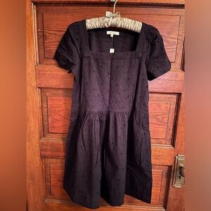Madewell Black Eyelet Dress NWT